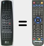Comando à distância substituto de AKB73575307