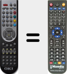 Comando &agrave; dist&acirc;ncia substituto de RC1165 (OKIRC1165)