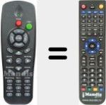 Comando à distância substituto de Optoma004