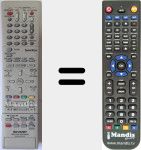 Comando à distância substituto de RRMCGA240WJSA