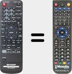 Comando à distância substituto de Audio System (RRMCGA288AWSA)