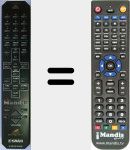 Comando &agrave; dist&acirc;ncia substituto de RX-E600 RDS (WD783600)