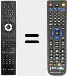 Comando à distância substituto de HDTV2404