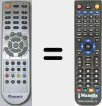 Comando à distância substituto de HOF06H449GPD11 (REMCON004)