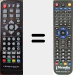Comando à distância substituto de NT-TNT-TECHNHD200