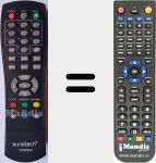 Comando à distância substituto de DTB3850-1