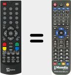 Comando à distância substituto de T2HEVC (TS6808)