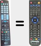 Comando à distância substituto de AKB73275613
