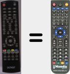Comando à distância substituto de DMB110HD