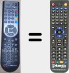 Comando à distância substituto de EXIA1601PVR