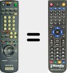Comando à distância substituto de RMTV222D (147557822)