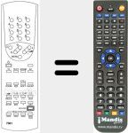 Comando à distância substituto de 7301