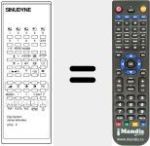 Comando à distância substituto de DIGI SYSTEM 6700 PIP