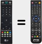 Comando à distância substituto de AKB33871401