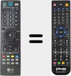 Comando à distância substituto de AKB73655808