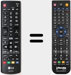 Comando à distância substituto de AKB75375609