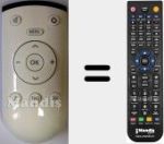 Comando à distância substituto de YF2187R (720117145400)