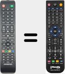 Comando à distância substituto de INTV50MU1980