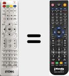 Comando &agrave; dist&acirc;ncia substituto de LED-2417 GR-BL