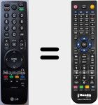 Comando à distância substituto de AKB69680401