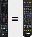 Comando à distância substituto de AKB69491502