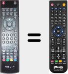 Comando &agrave; dist&acirc;ncia substituto de NVR5076TTG22