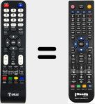 Comando &agrave; dist&acirc;ncia substituto de TTE-32U4004K