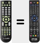 Comando à distância substituto de T vix M 6500 A