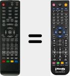 Comando à distância substituto de TVD-224 LED MP 01