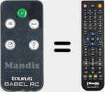 Comando à distância substituto de TF1004R-E (Babel RC)