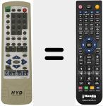 Comando à distância substituto de HYD-9907DX