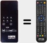 Comando à distância substituto de MULTISAT MOD. 01