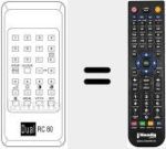 Comando à distância substituto de RC 80
