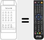 Comando à distância substituto de TLC 412 VB