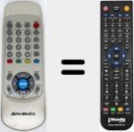 Comando &agrave; dist&acirc;ncia substituto de RM-C2 (AVER003)