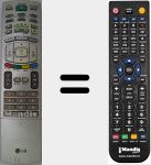 Comando à distância substituto de AKB30588001