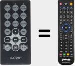 Comando à distância substituto de AXI001