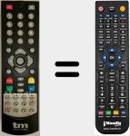 Comando à distância substituto de TM-TDT 1019