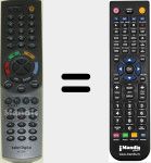 Comando à distância substituto de RC536K (014002370)