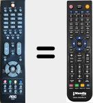 Comando à distância substituto de RL57B