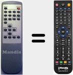 Comando à distância substituto de J1433VERS1