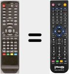 Comando à distância substituto de RC53DTVDVD