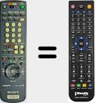 Comando à distância substituto de RMTV222D (147557822)