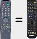 Comando à distância substituto de 00020058