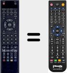 Comando à distância substituto de TVH-1950