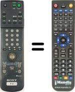Comandos à distância equivalente Sony WHV7898