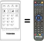 Comandos à distância equivalente Toshiba SEC14170