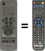 Comandos à distância equivalente Samsung WHV14487