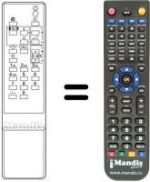Comandos à distância equivalente Toshiba WHV7814