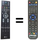 Comandos à distância equivalente LG WHV14664